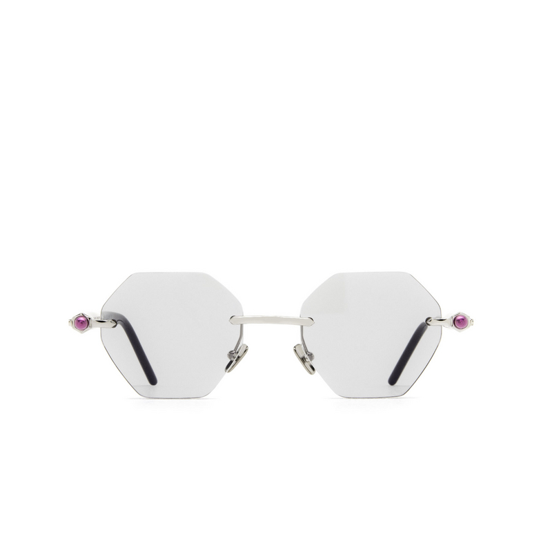 Kuboraum P54 Sunglasses SI BS silver & cream black shine - 1/4