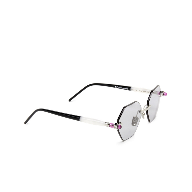 Kuboraum P54 Sunglasses SI BS silver & cream black shine - 2/4