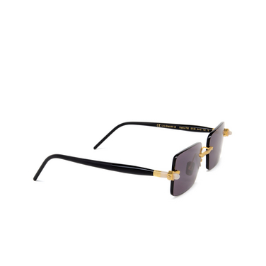 Kuboraum P56 Sunglasses GD BB gold, black shine & black matt - three-quarters view