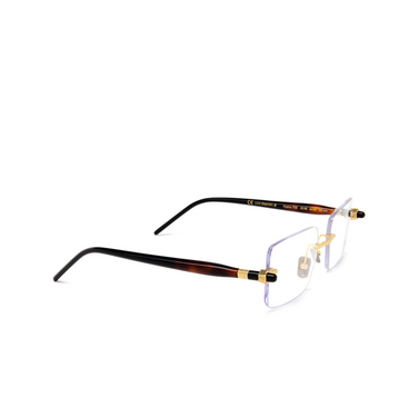 Kuboraum P56 Korrektionsbrillen gd bs gold, tortoise & black shine - Dreiviertelansicht