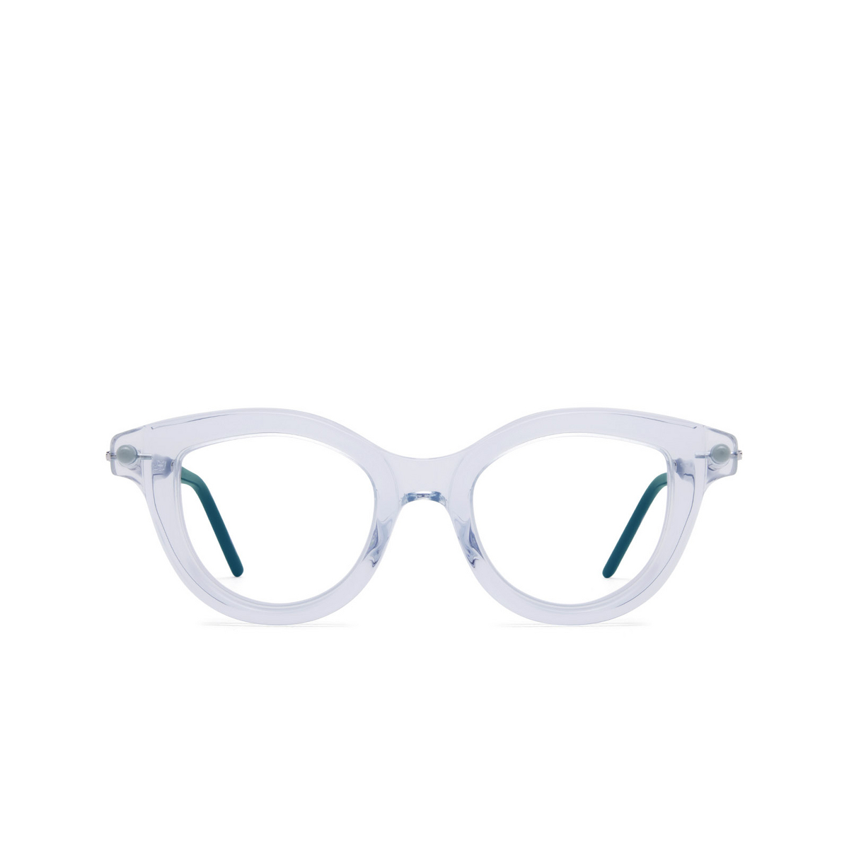 Kuboraum® Cat-eye Eyeglasses: P7 color Teal Blue Tb - front view.