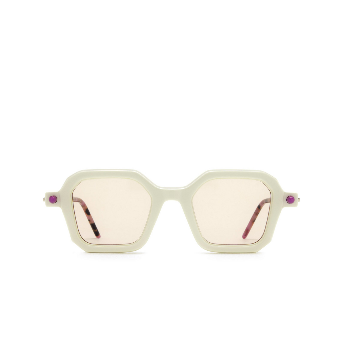 Kuboraum® Square Sunglasses: P9 color Butter & Havana Fuchsia Bu Fx - front view.