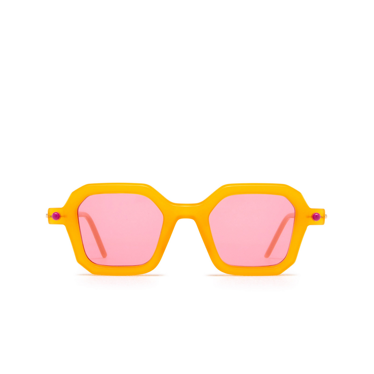 Kuboraum P9 Sunglasses OR Orange & Face Powder - front view