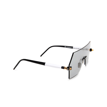 Kuboraum P90 Sunglasses bm gy black matt, light grey & black shine - three-quarters view
