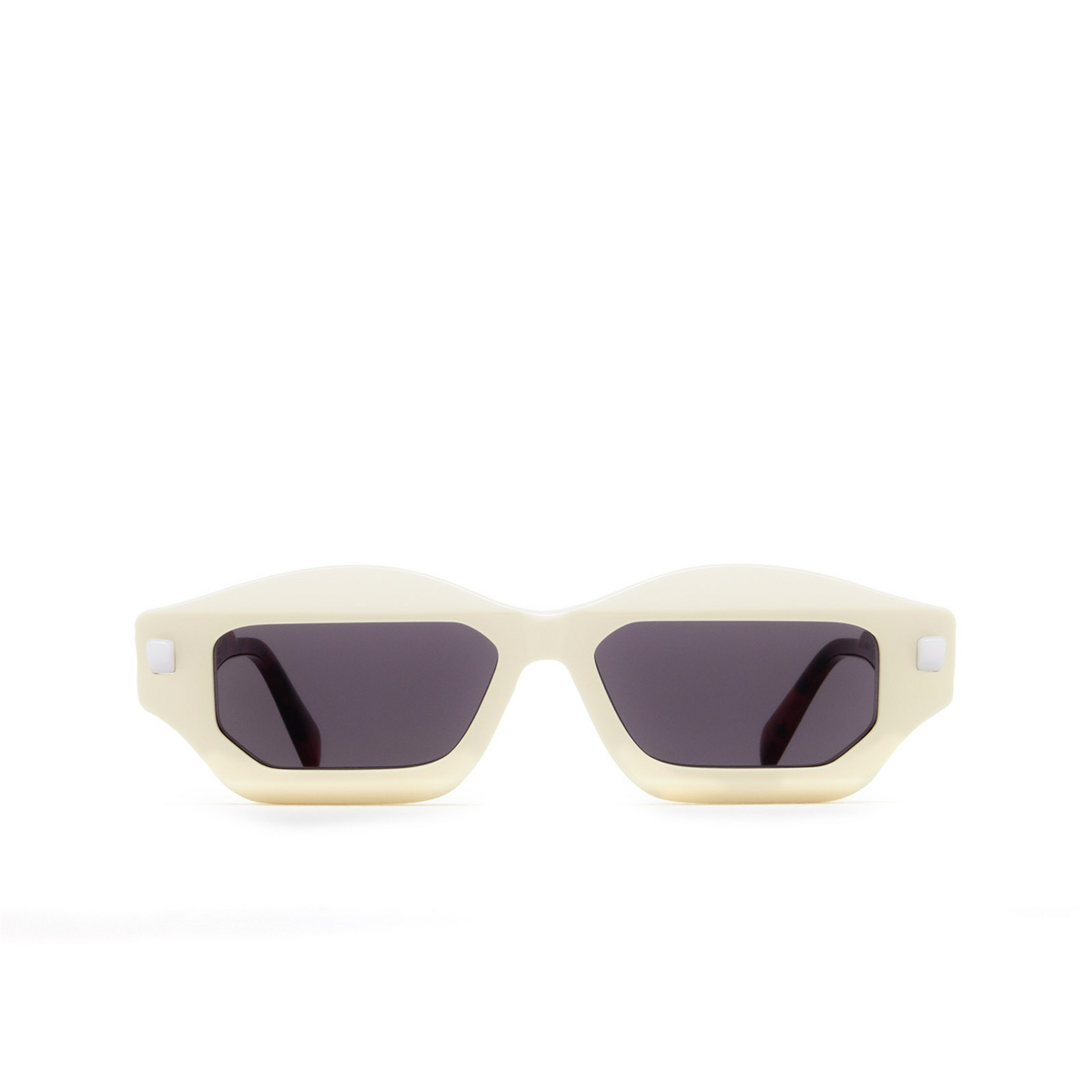 Kuboraum Q6 Sunglasses IY Ivory & Havana Red - front view