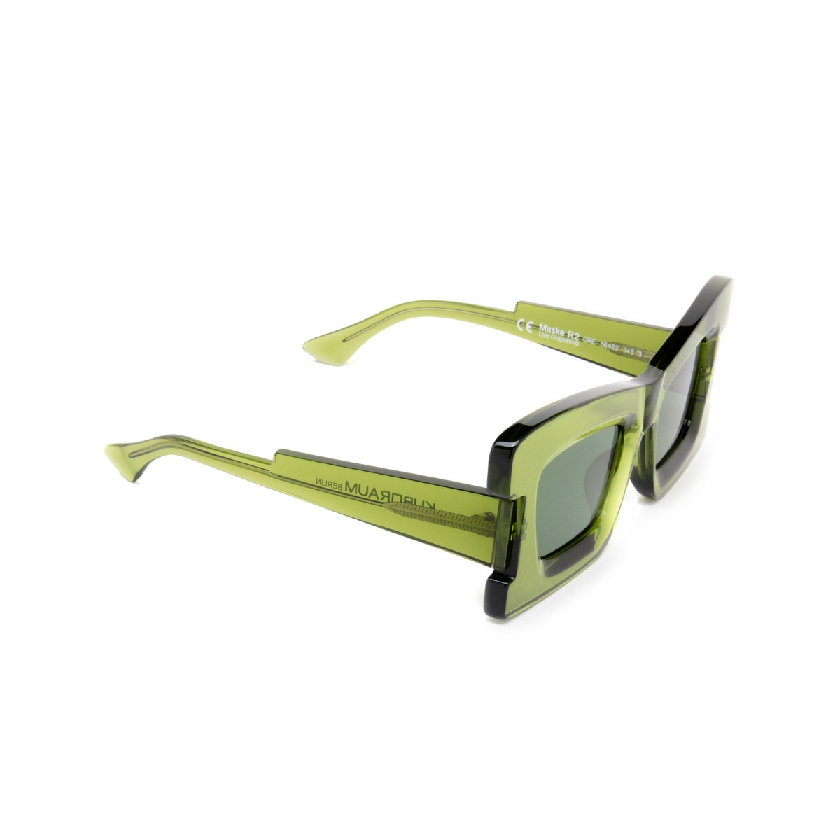 Kuboraum R2 Sunglasses GRE Green - three-quarters view