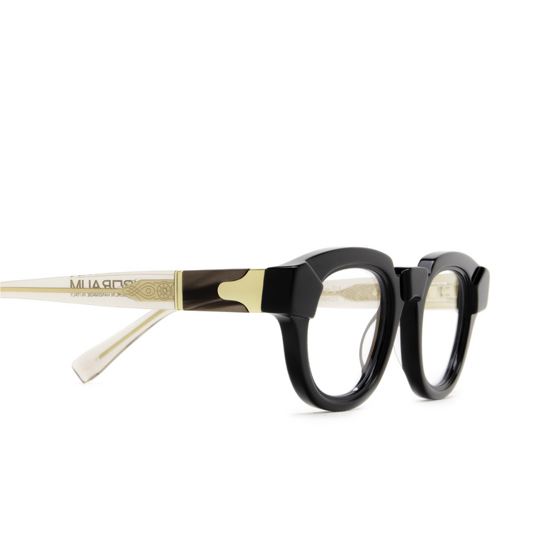 Kuboraum S1 Eyeglasses bs black shine & transparent brown - 3/4