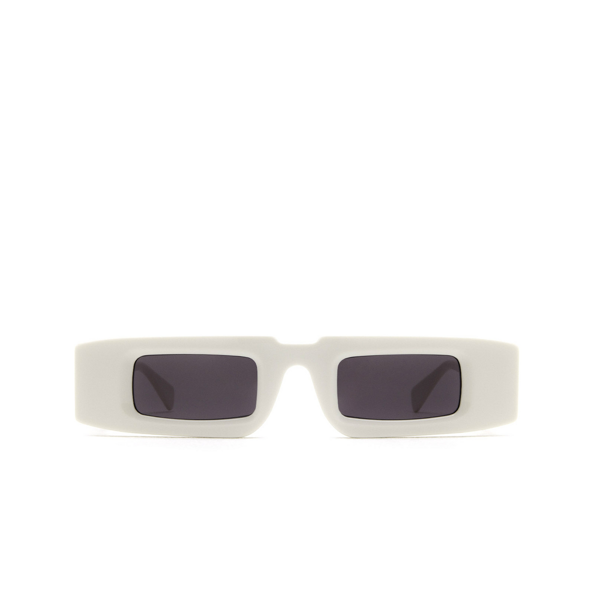 Kuboraum® Rectangle Sunglasses: X5 color White Wh - front view.