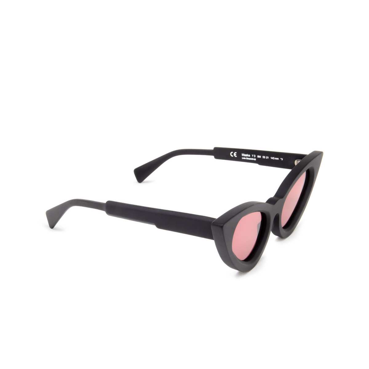 Kuboraum Y3 Sunglasses BM Black Matt - three-quarters view