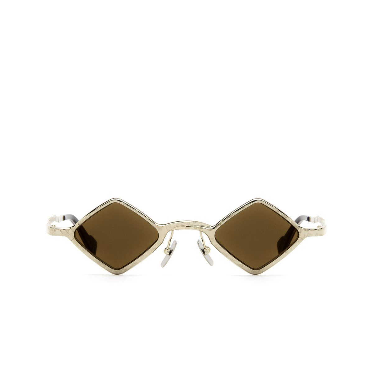 Kuboraum® Irregular Sunglasses: Z14 color Rosegold Pg - front view.