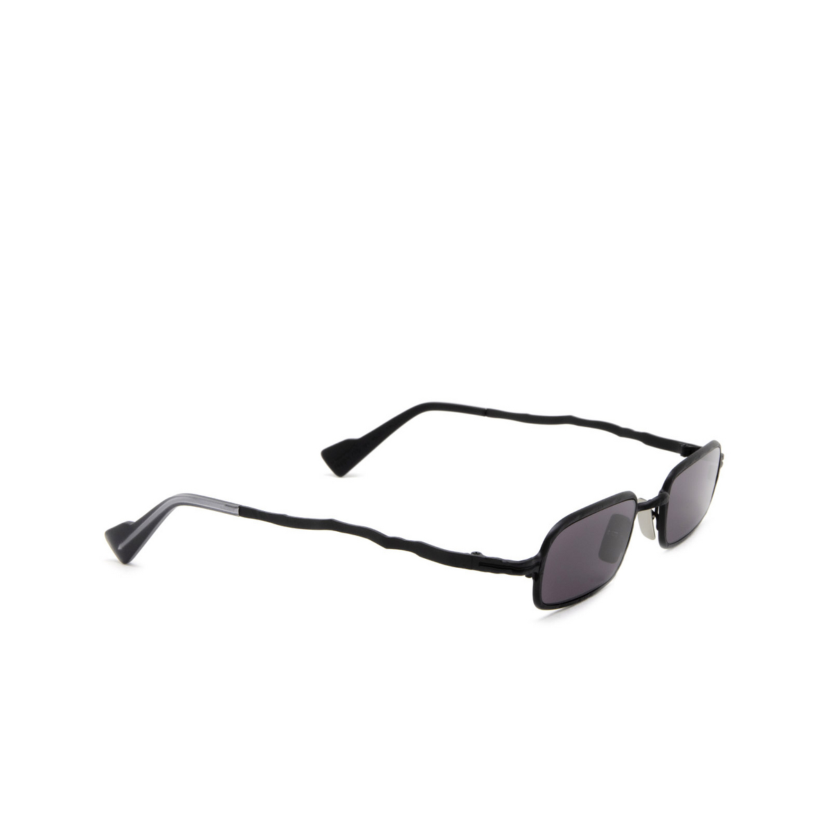 Kuboraum® Rectangle Sunglasses: Z18 color Black Bm - three-quarters view.