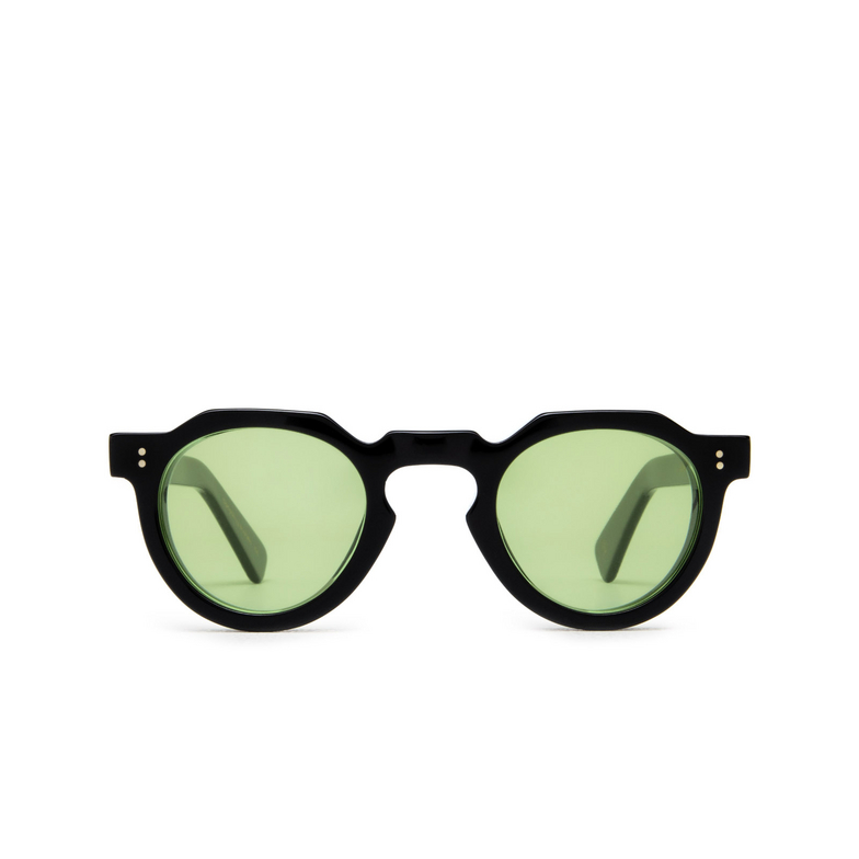 Lesca CROWN PANTO 8MM Sunglasses 18 / LIGHT GREEN black / light green - 1/4