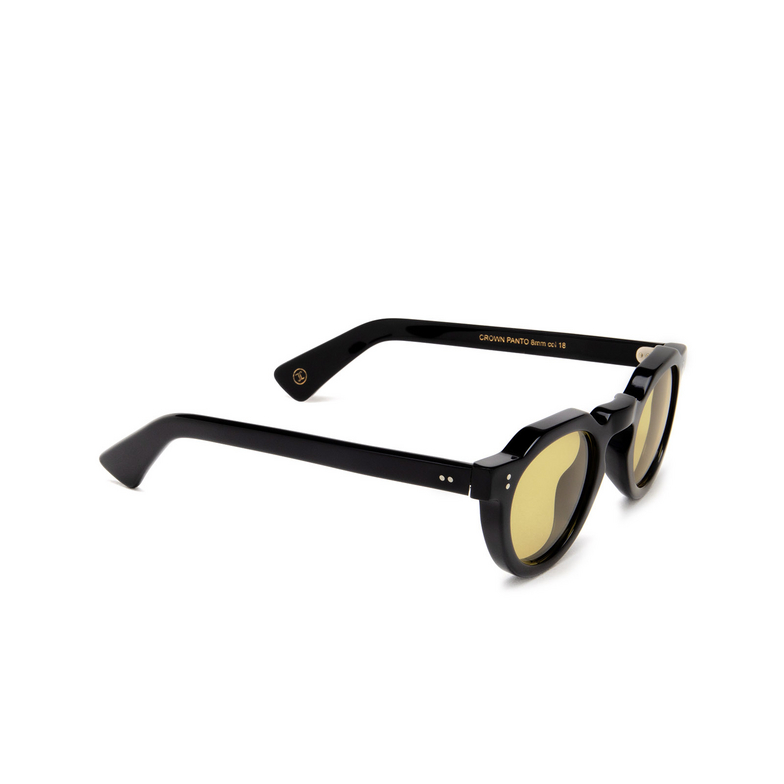 Lesca CROWN PANTO 8MM Sunglasses 18 / YELLOW black / yellow - 2/4