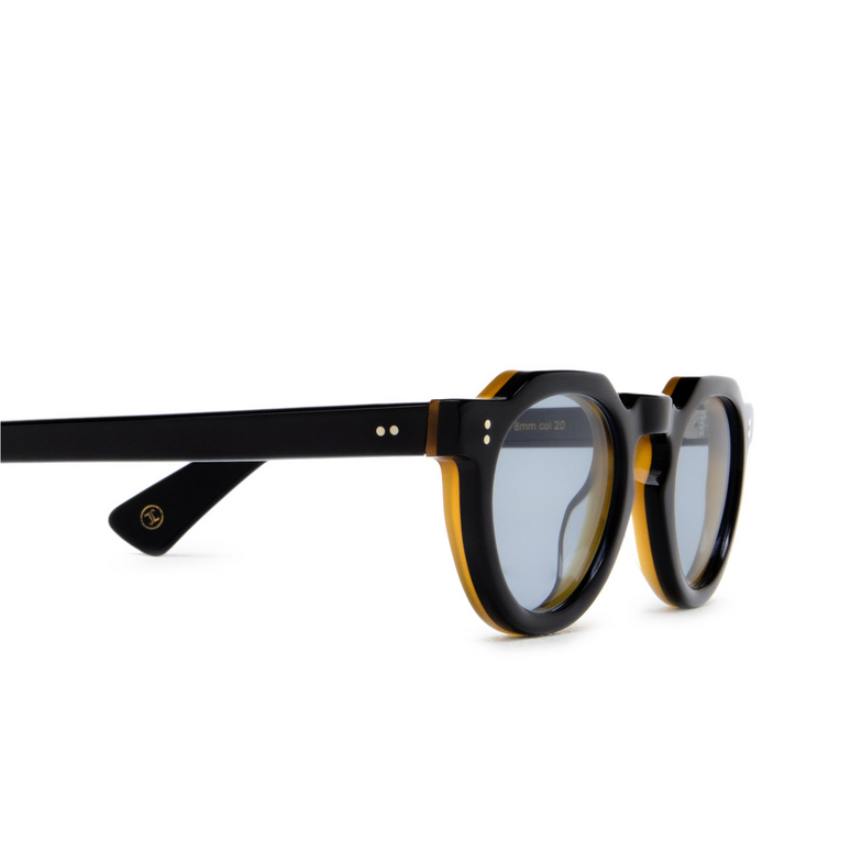 Lesca CROWN PANTO 8MM Sunglasses 20 black / honey - 3/4