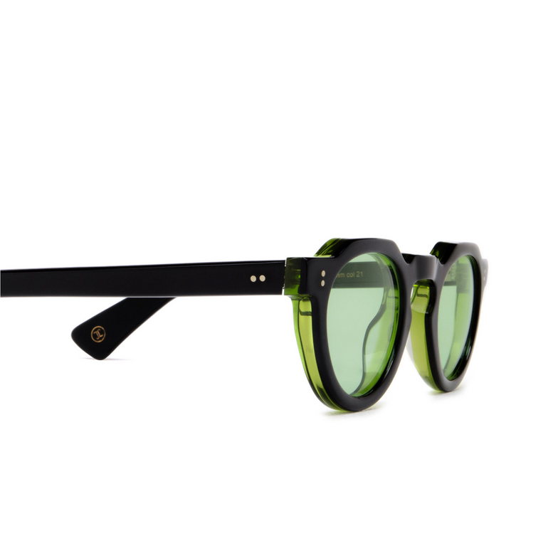 Lesca CROWN PANTO 8MM Sunglasses 21 black / green - 3/4