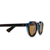 Lesca CROWN PANTO 8MM Sunglasses 22 jasper tortoise / blue - product thumbnail 3/4