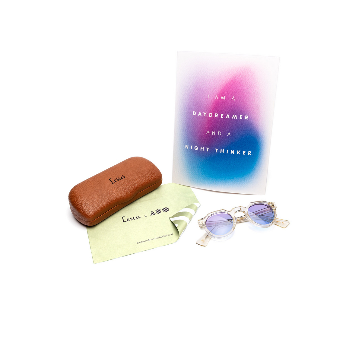 Lesca® Irregular Sunglasses: Crown Panto X Mia Burton color 21 - DAYDREAMER / NIGHT THINKER GRADIENT - product thumbnail 5/6.