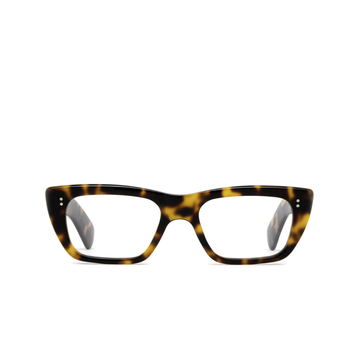 Lesca® Rectangle Eyeglasses: Doxa color Dark Tortoise 424 - front view.