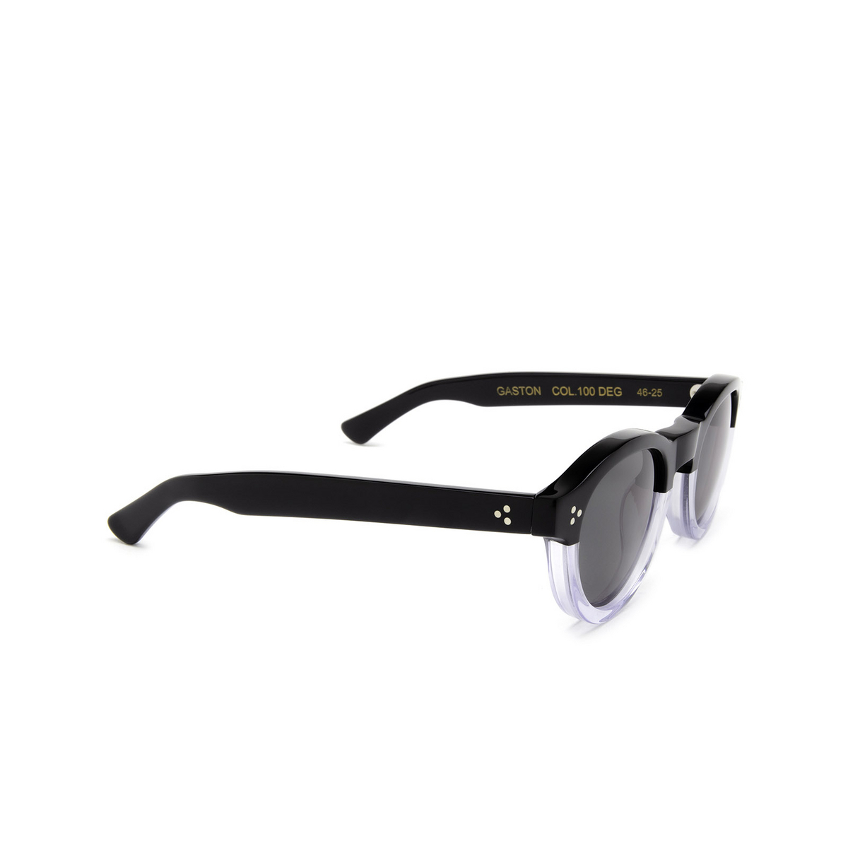 Lesca GASTON Sunglasses 100 DEG Black Gradient - three-quarters view