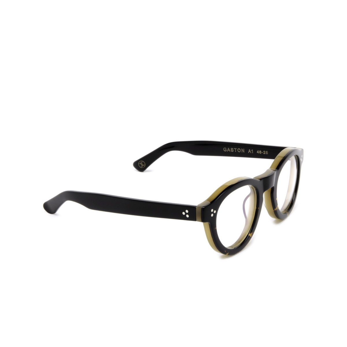 Lesca GASTON Eyeglasses A1 Tortoiseshell / Beige - three-quarters view