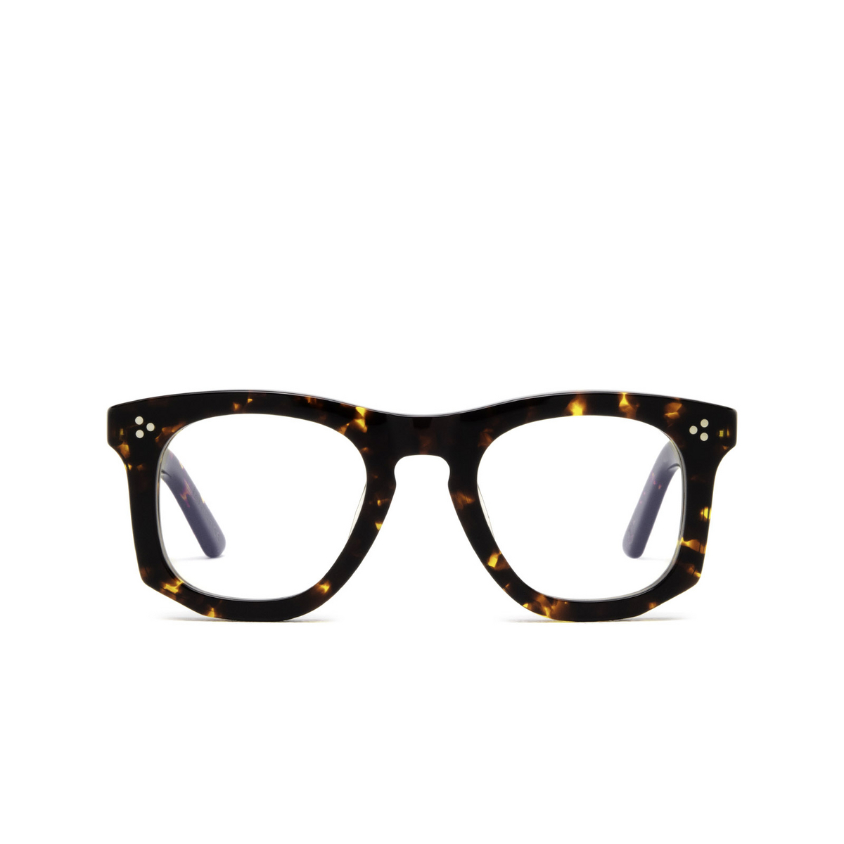 Lesca® Irregular Eyeglasses: Guru Xl color Dark Tortoise 424 - front view.