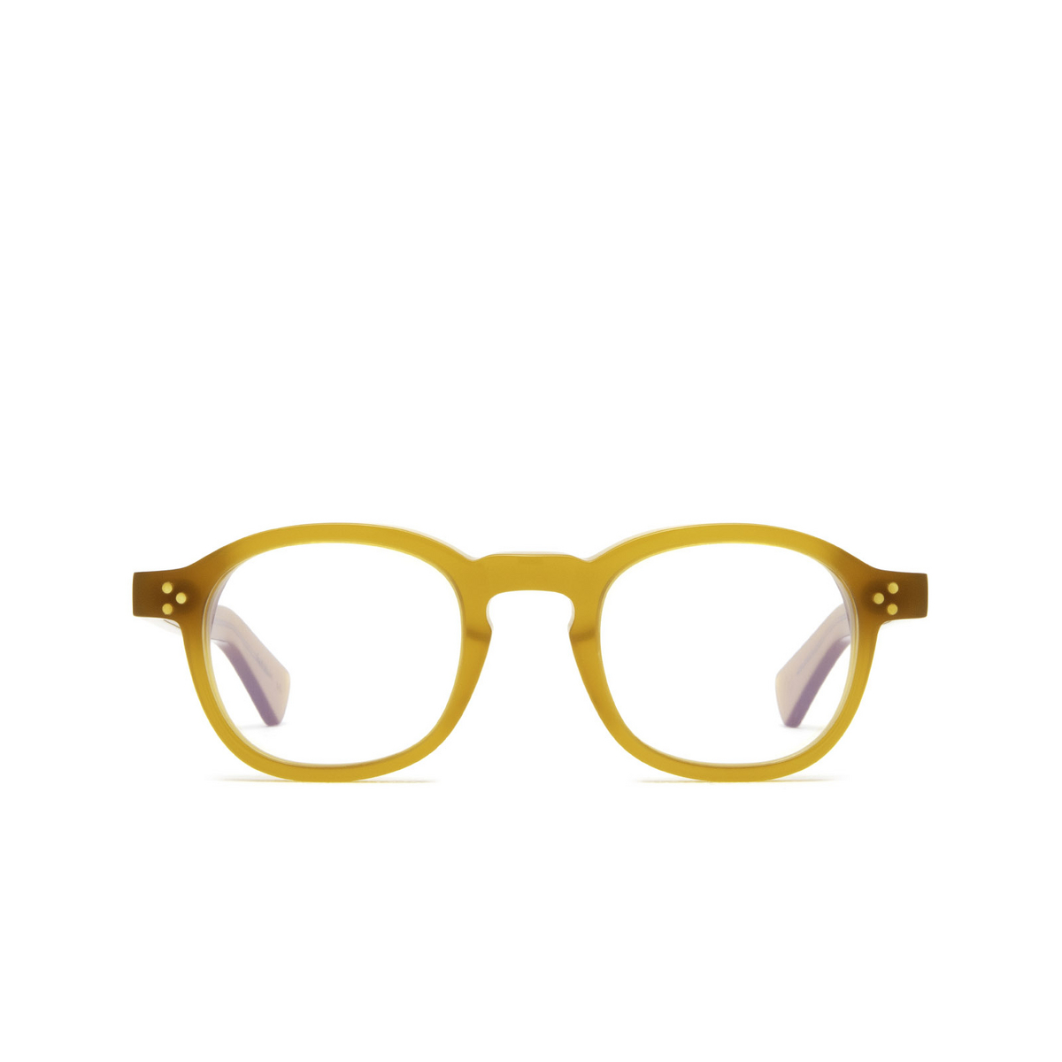 Lesca® Square Eyeglasses: Iota color Honey 23 - front view.