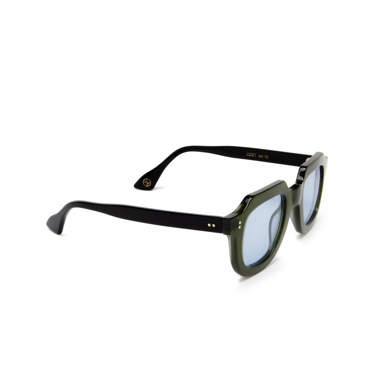 Lesca ODET Sunglasses 10 Green - three-quarters view