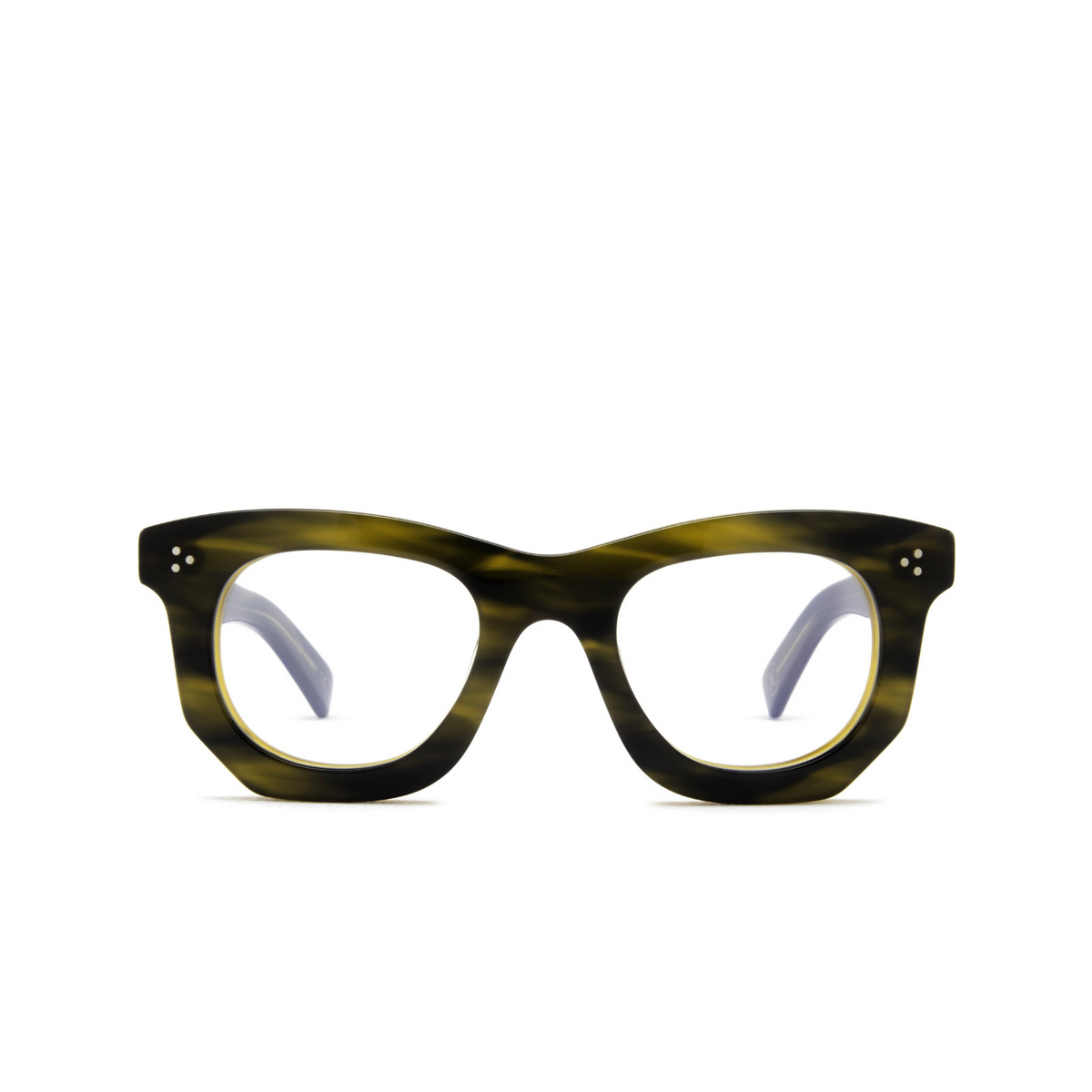 Lesca® Irregular Eyeglasses: Ogre Xl color Kaki - front view.