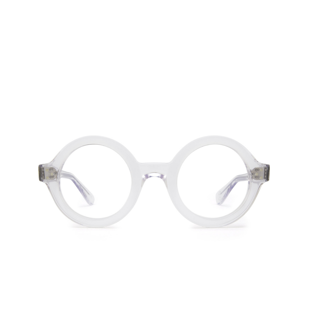Lesca® Round Eyeglasses: Phil color Crystal 3 - front view.