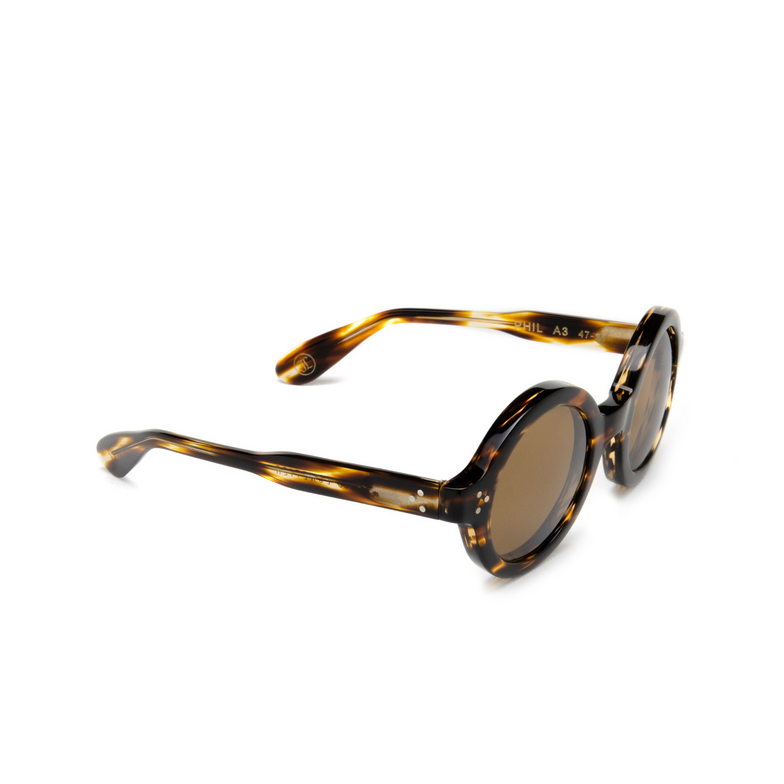 Lesca PHIL Sunglasses A3 / BROWN light jasper tortoise - 2/4