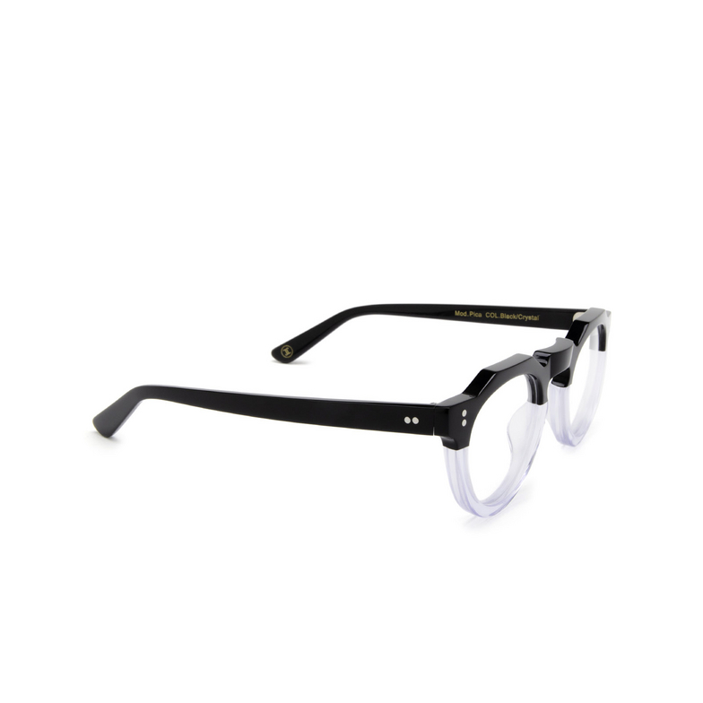 Lesca PICA Eyeglasses BLACK / CRYSTAL - 2/4