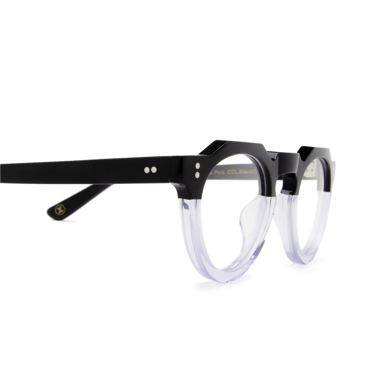 Lesca PICA Eyeglasses BLACK / CRYSTAL - 3/4