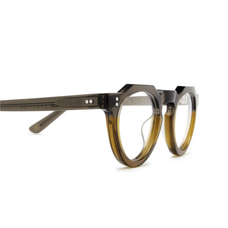 Lesca PICA Eyeglasses GREY / COGNAC - 3/4