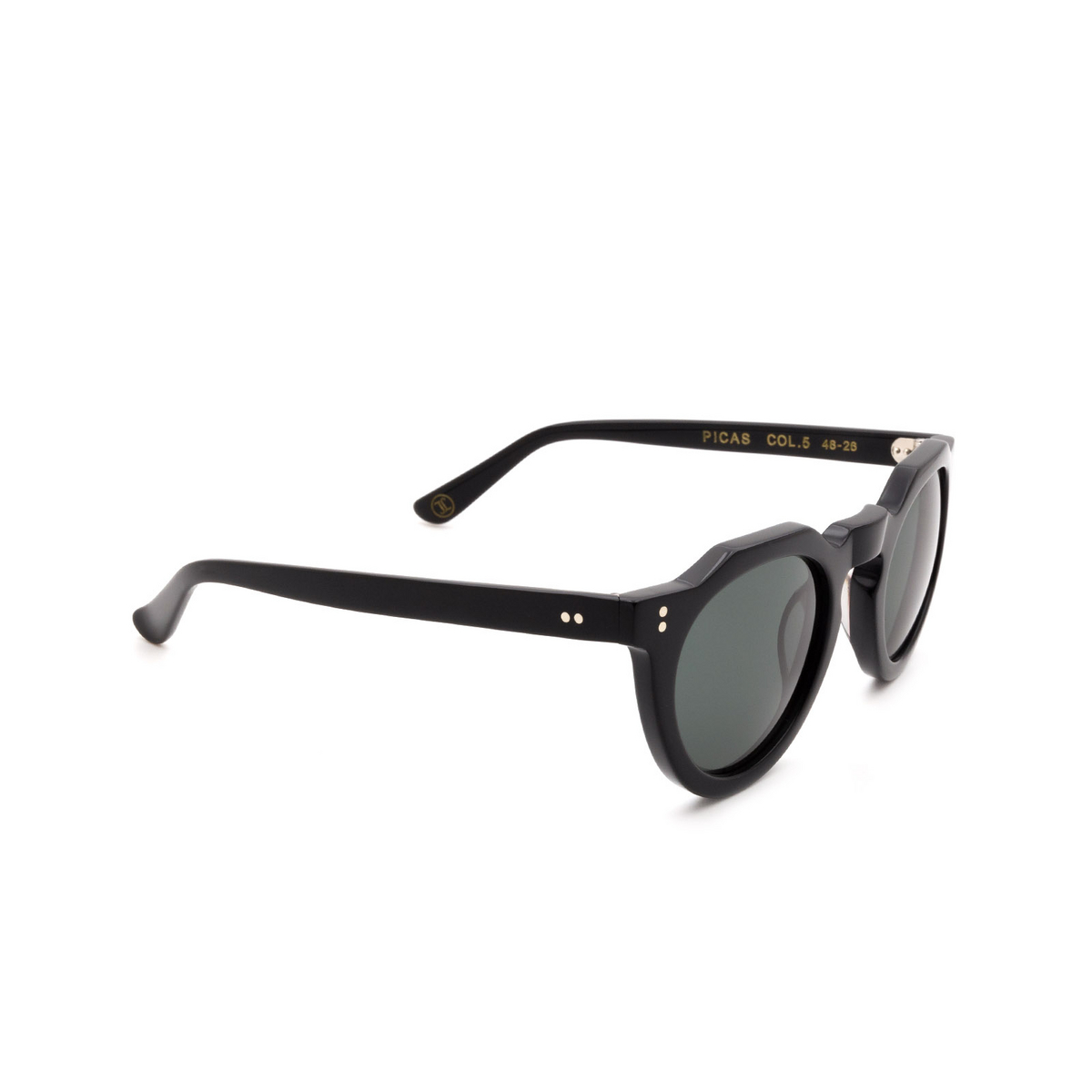 Lesca PICAS Sunglasses 5 Noir - three-quarters view