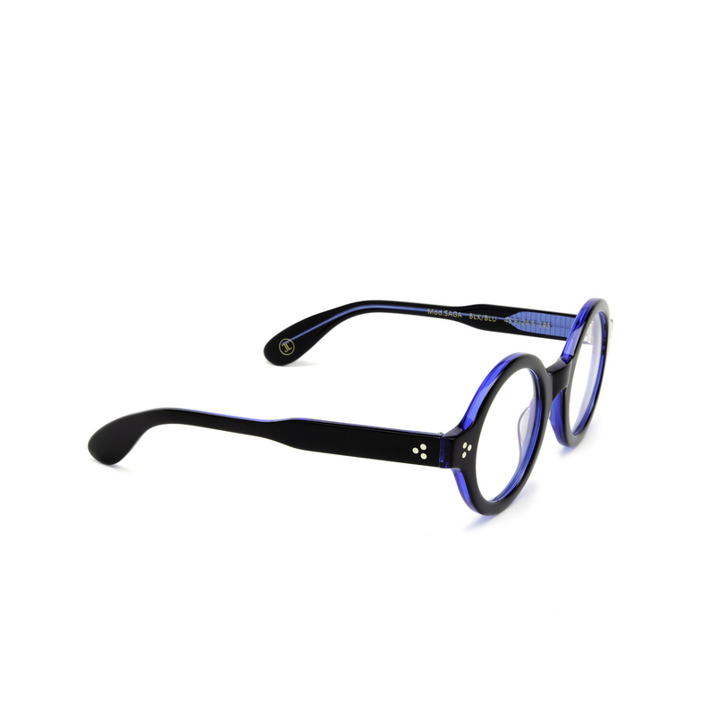 Lesca SAGA Eyeglasses BLK-BLUE black - blue - 2/4