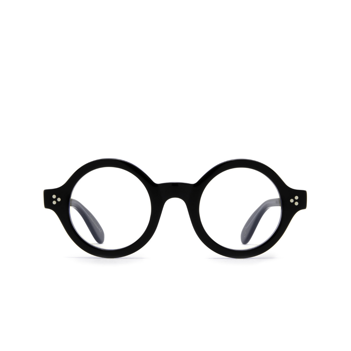 Lesca SAGA Eyeglasses BLK-BLUE Black - Blue - front view