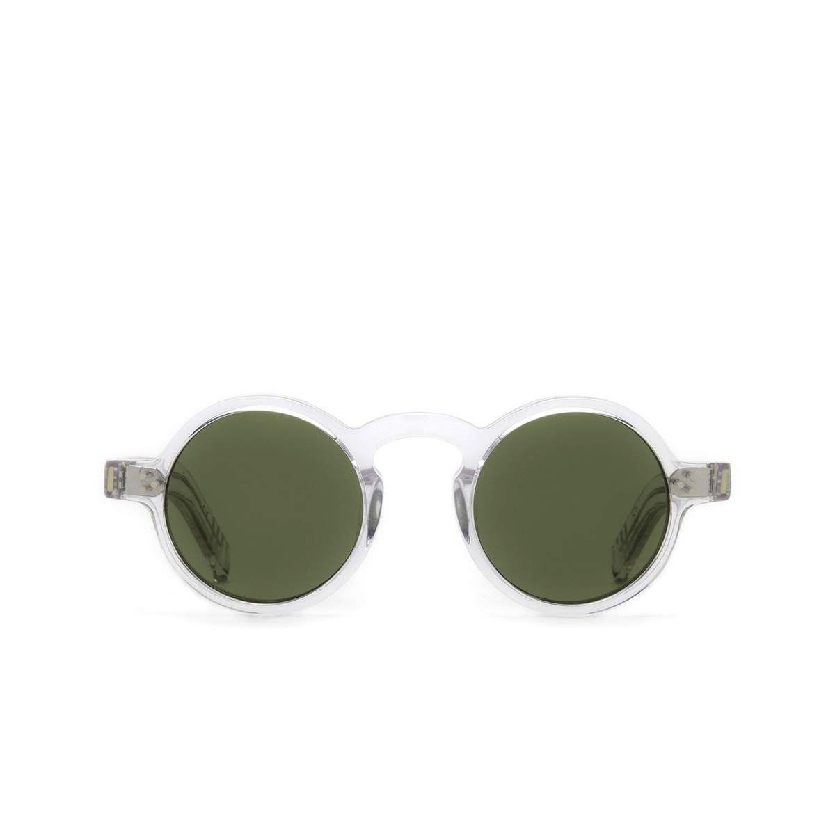 Lesca® Round Sunglasses: S.freud color Crystal 3 - front view.