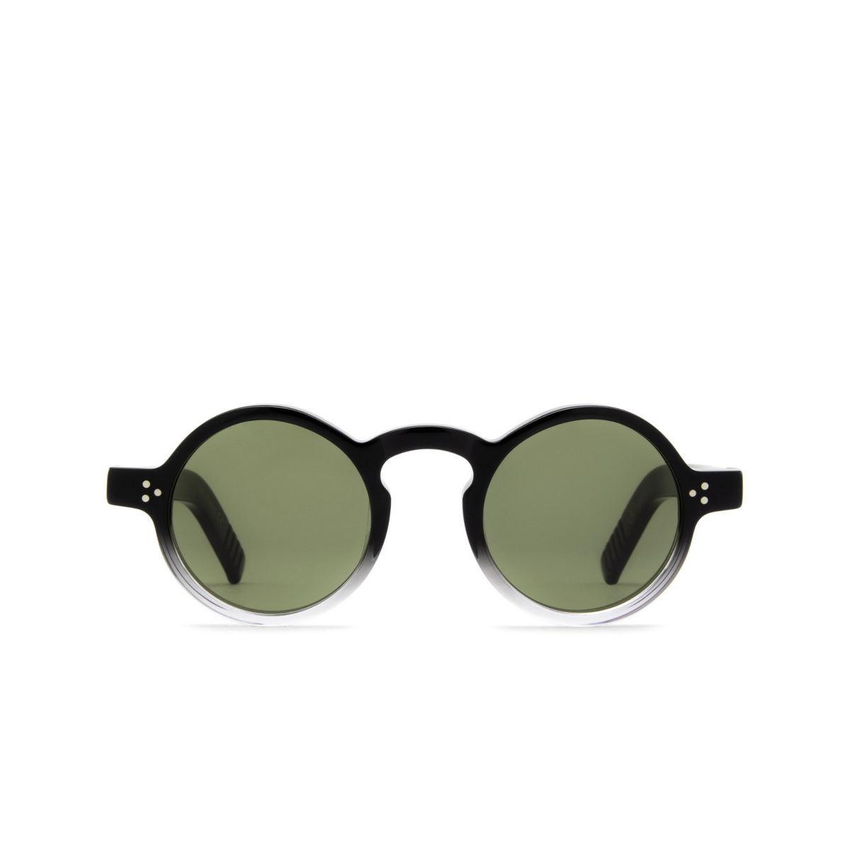 Lesca® Round Sunglasses: S.freud color Black Gradient Deg - front view.