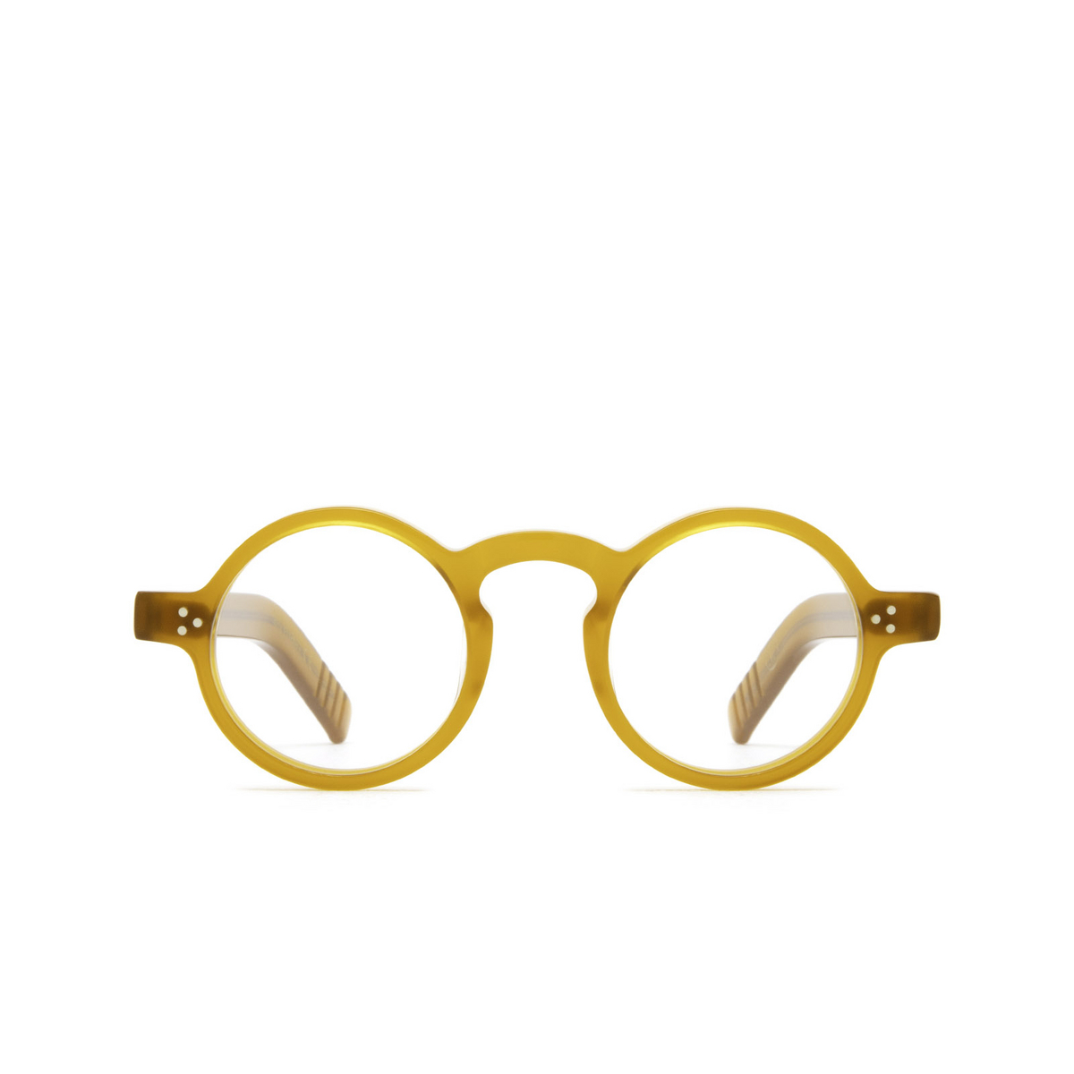 Lesca® Round Eyeglasses: S.freud Optic color Honey 1 - front view.