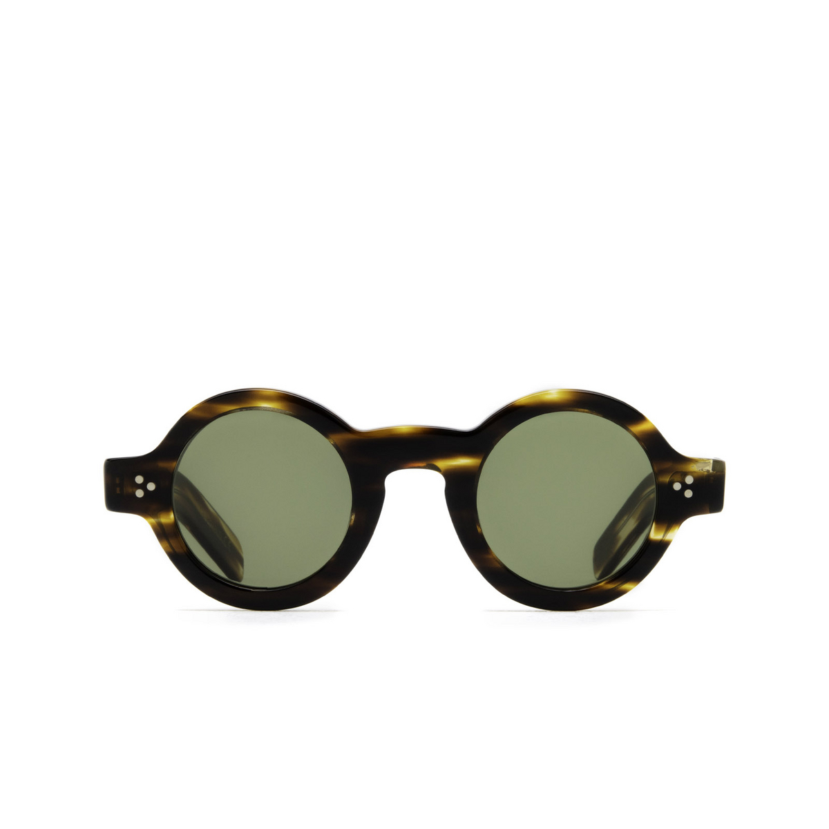 Lesca® Round Sunglasses: Tabu color Dark Scale 1 A3 - front view.
