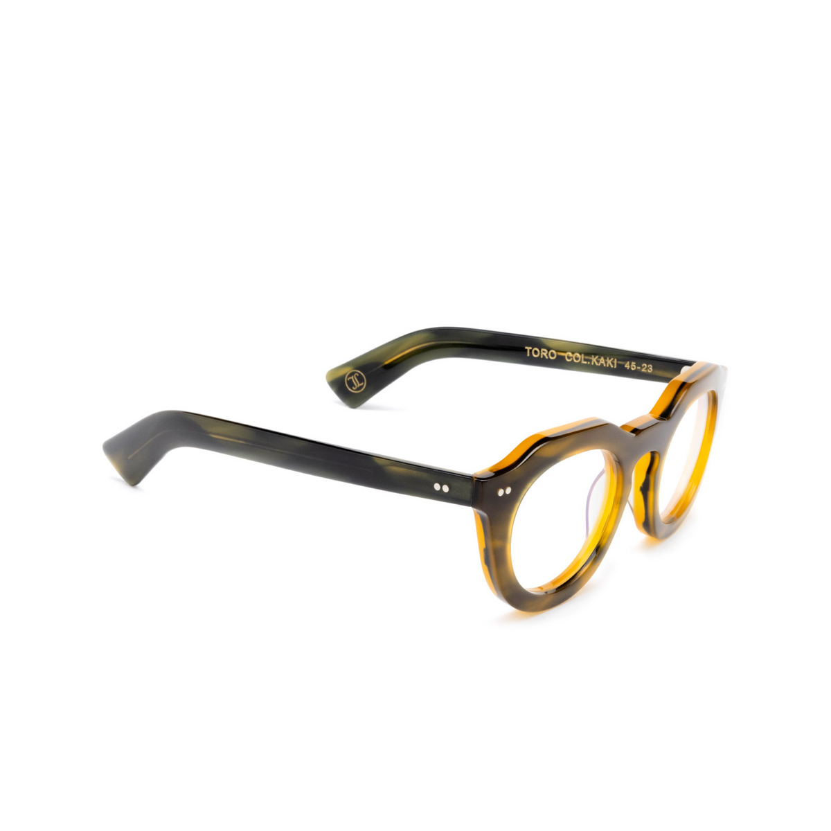 Lesca TORO Eyeglasses KAKI Khaki - three-quarters view