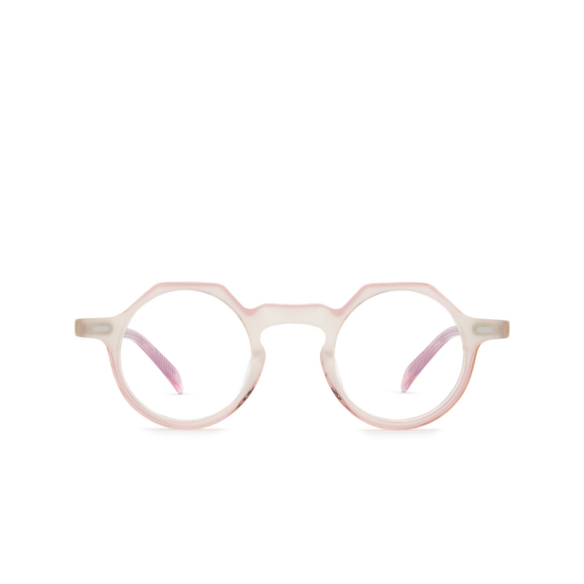 Lesca® Irregular Eyeglasses: Yoga color Rose - front view.