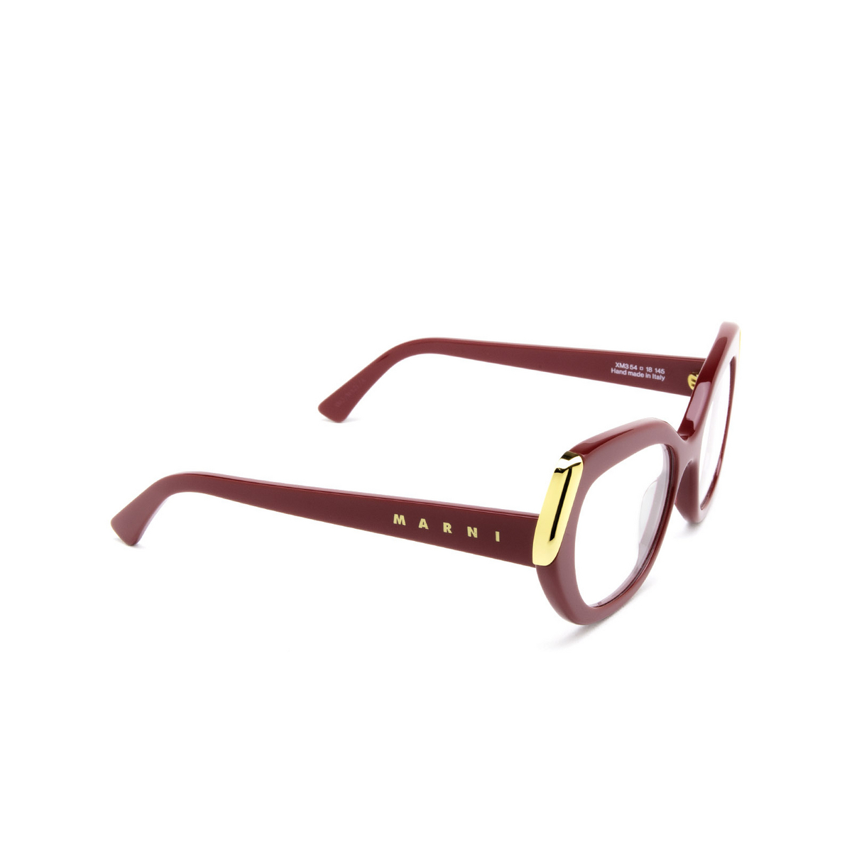 Marni ANTELOPE CANYON Eyeglasses XM3 Bordeaux - three-quarters view