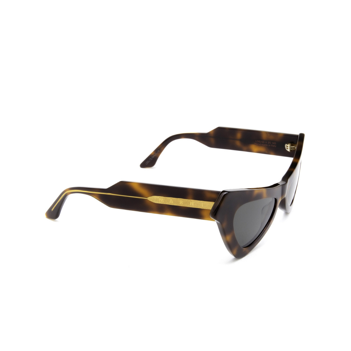 Marni® Irregular Sunglasses: Fairy Pools color Havana Ldg - three-quarters view.