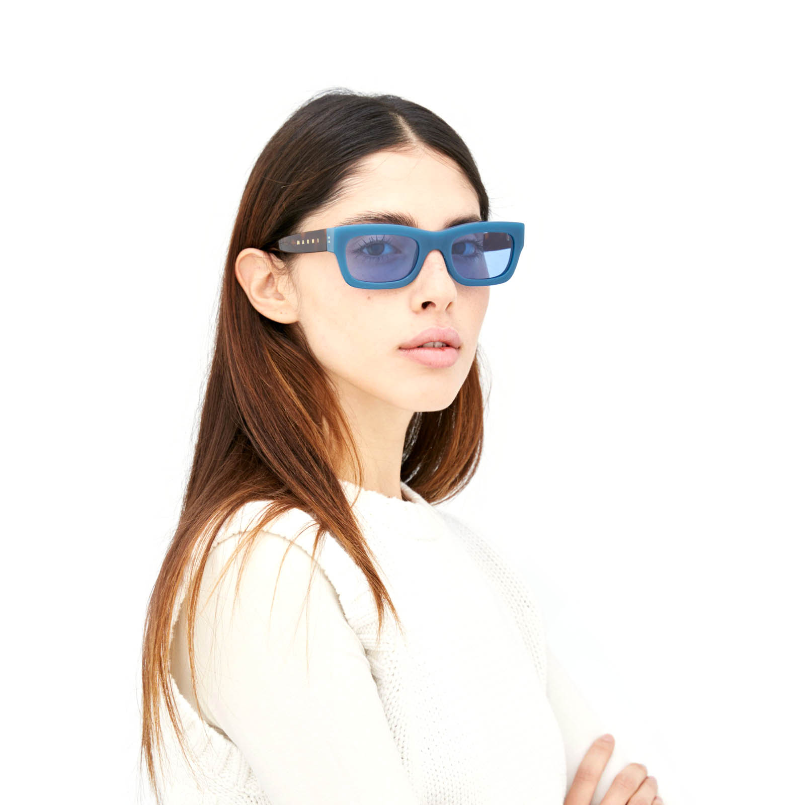 Marni Kawasan Falls Havana Squared Sunglasses Womens Accessories Sunglasses 