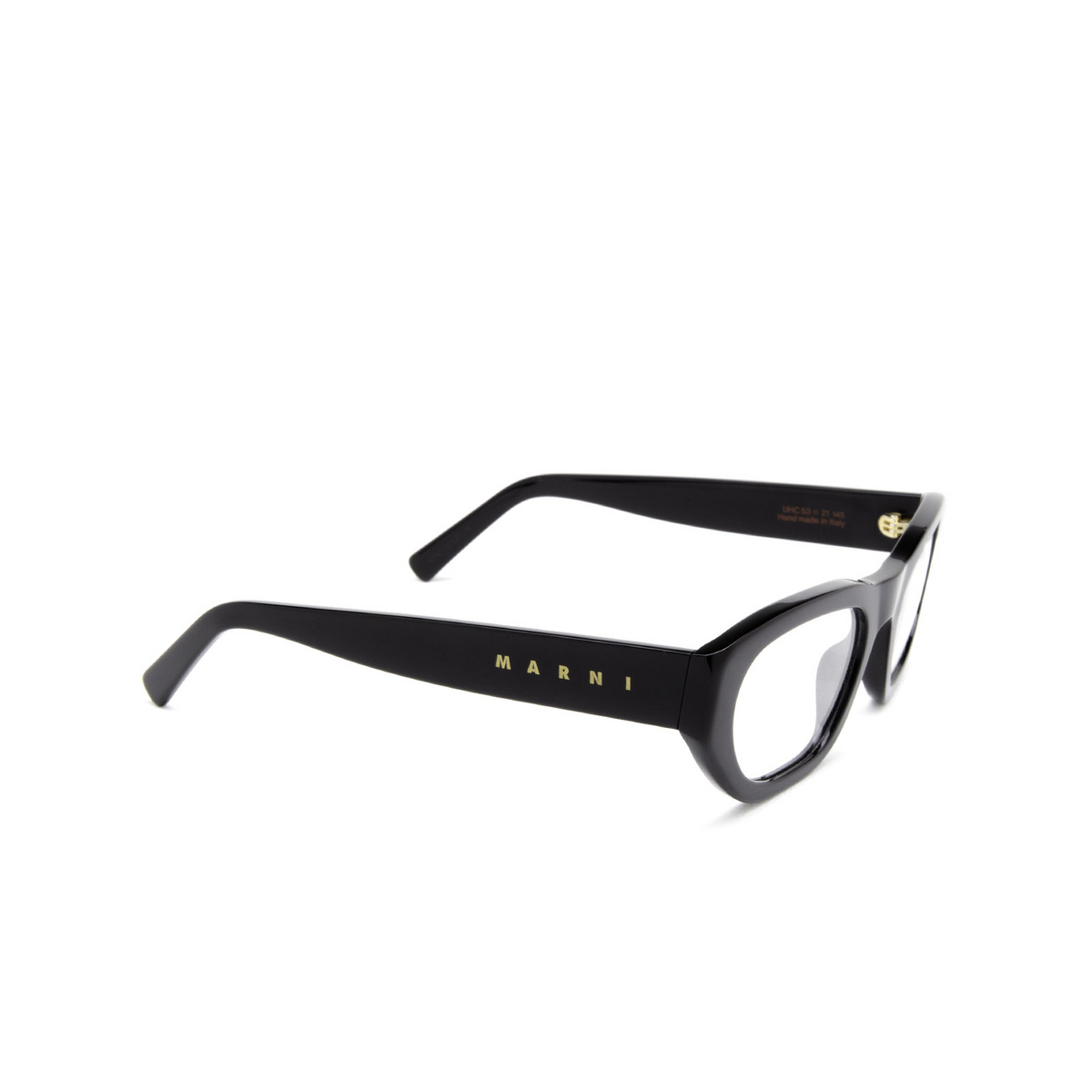 Marni® Irregular Eyeglasses: Laamu Atoll color Black Uhc - three-quarters view.