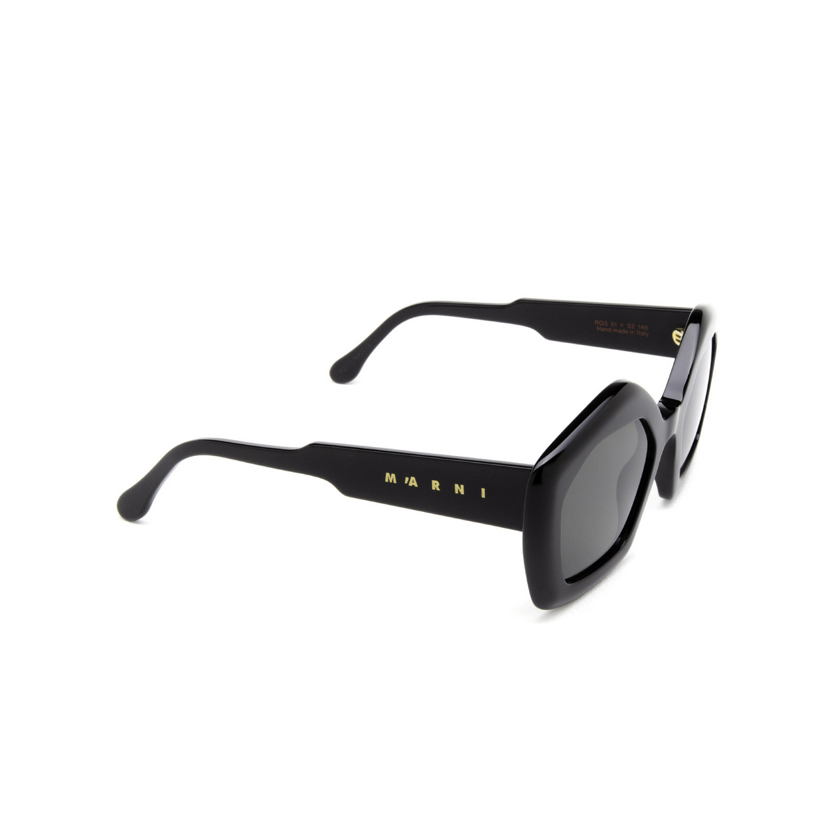 Marni LAUGHING WATERS Sunglasses RQ3 Black - three-quarters view