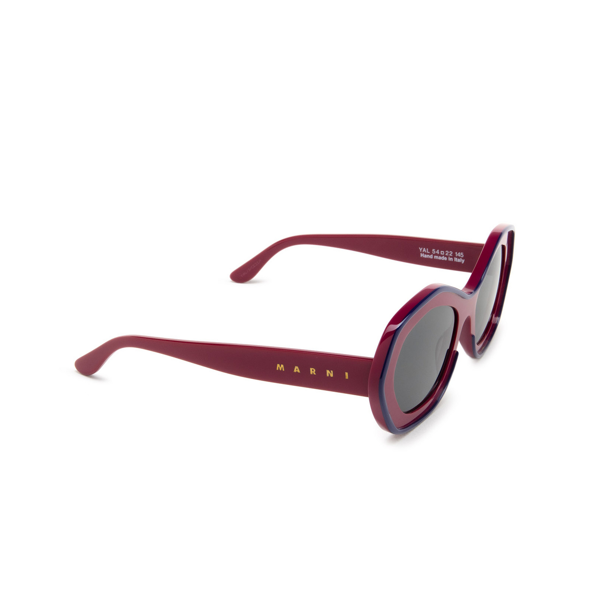 Marni ULAWUN VULCANO Sunglasses YAL Bordeaux - three-quarters view