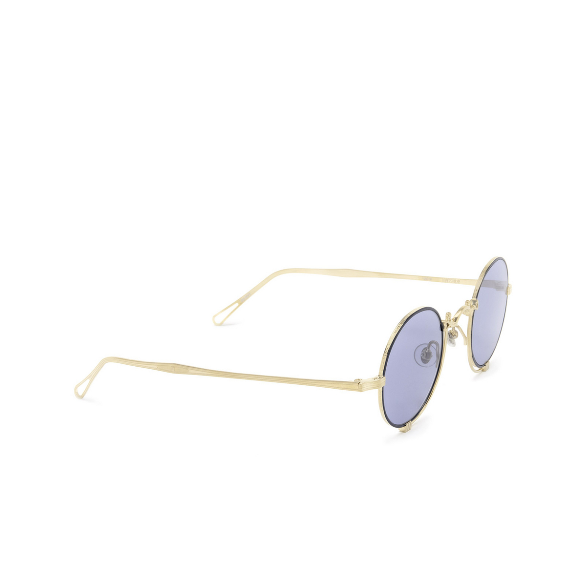 Matsuda 10601H Sunglasses BG-NVY Brushed Gold / Navy - three-quarters view