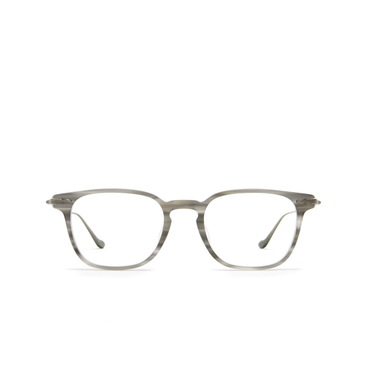 Matsuda M2052 Eyeglasses MGS-AS Matte Grey Stripe - Antique Silver - front view